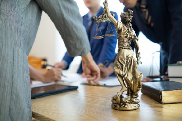 people fighting over legal document